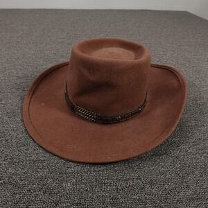 Vintage Sheplers Little Joe Hat Cowboy Fitted Mens Medium Brown Wool Western 80s
